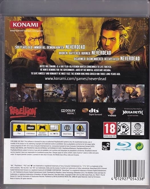 NeverDead - PS3 (A Grade) (Genbrug)